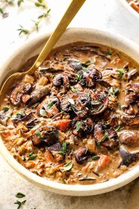 Creamy Wild Rice & Mushroom Soup